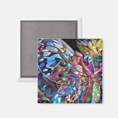 Durch die Flügel eines Schmetterlings! Magnet (Vorderseite/Rückseite)