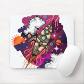 Durch die Galaxie Mousepad (Mit Mouse)