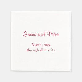 "Durch die ganze Ewigkeit" Magenta Textnamen und D Serviette