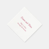 "Durch die ganze Ewigkeit" Magenta Textnamen und D Serviette (Ecke)