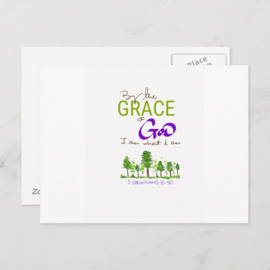 Durch die Gnade Gottes bin ich, was ich bin Postkarte (Vorne/Hinten)