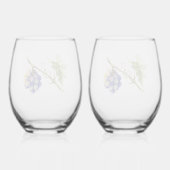 Durch die Grapevine Print Stemless Weine Weinglas Ohne Stiel (Rückseite)
