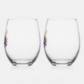Durch die Grapevine Print Stemless Weine Weinglas Ohne Stiel (Links)