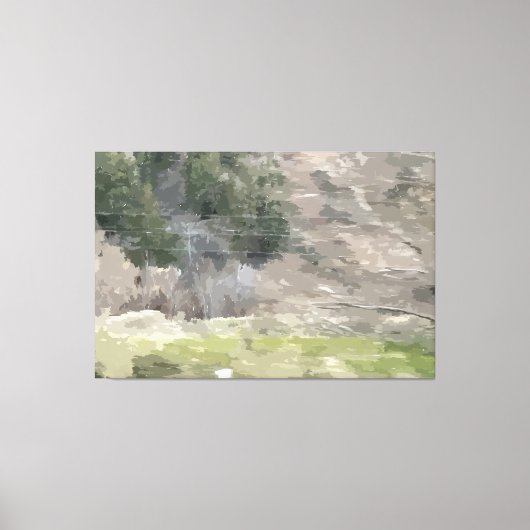 Durch die grüne, gesteppte Leinwand (Vorderseite)