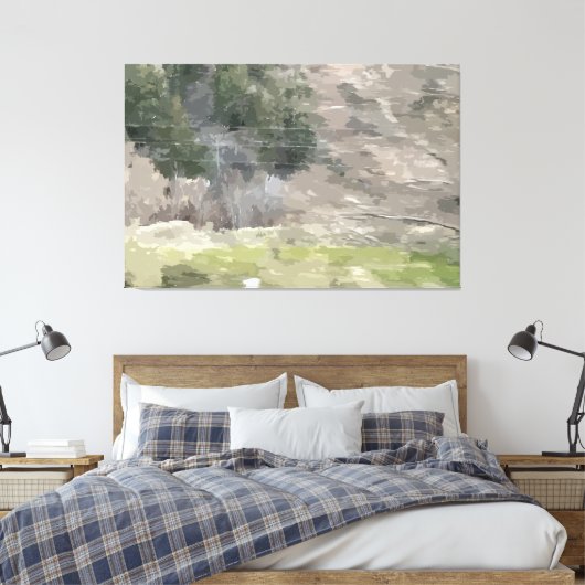 Durch die grüne, gesteppte Leinwand (Insitu (Schlafzimmer))