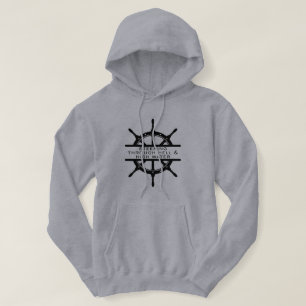 Durch die Hölle und hohe See steuern - Angeln Hoodie