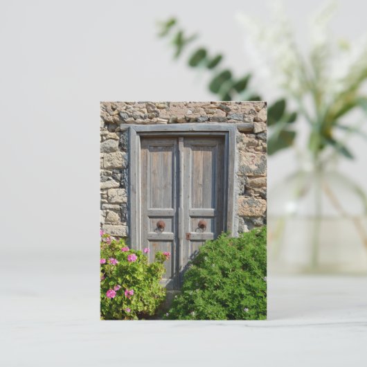 Durch die Holztür Postkarte (Stehend Vorderseite)