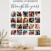 Durch die Jahre 20 Square Foto Collage Poster (Küche)