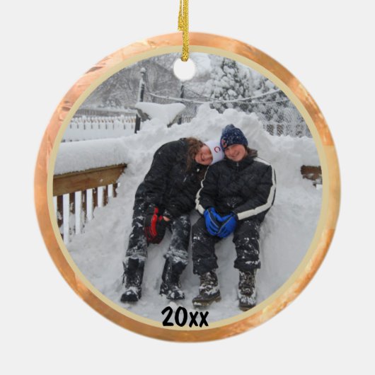 Durch die Jahre Foto Keepake Ornament (Hinten)