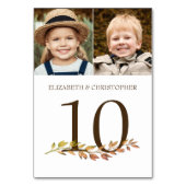 Durch die Jahre Fotos Hochzeit Tischnummer unterze (Rückseite)