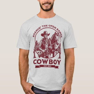 Durch die offene Prärie streifen – Vintage-Cowboy- T-Shirt