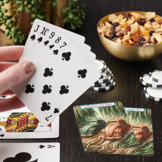 Durch die Palms Monogram Go Fish Game Spielkarten