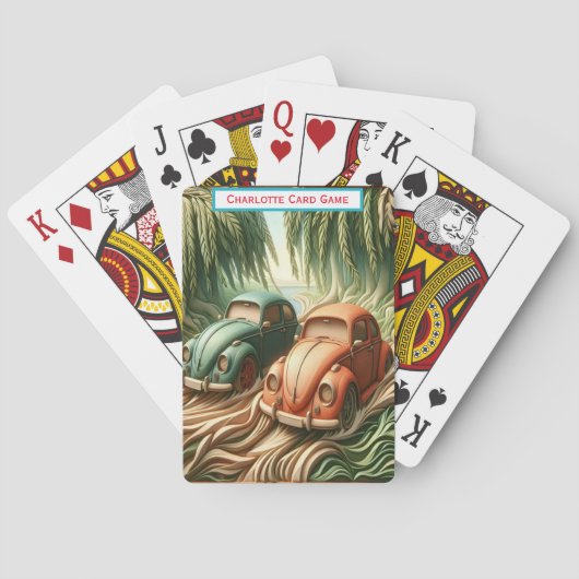 Durch die Palms Monogram Go Fish Game Spielkarten (Rückseite)