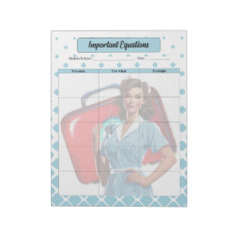 Durch die Pflege der Schule_ Wichtige Gleichungen Notizblock