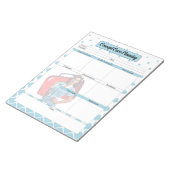 Durch die Planung der Pflege von Krankenschulen un Notizblock (angewinkelt)