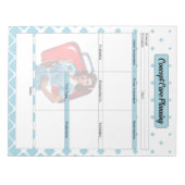 Durch die Planung der Pflege von Krankenschulen un Notizblock (Vorderseite)