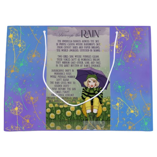 Durch die Regengeschenktasche Große Geschenktüte (Vorderseite)