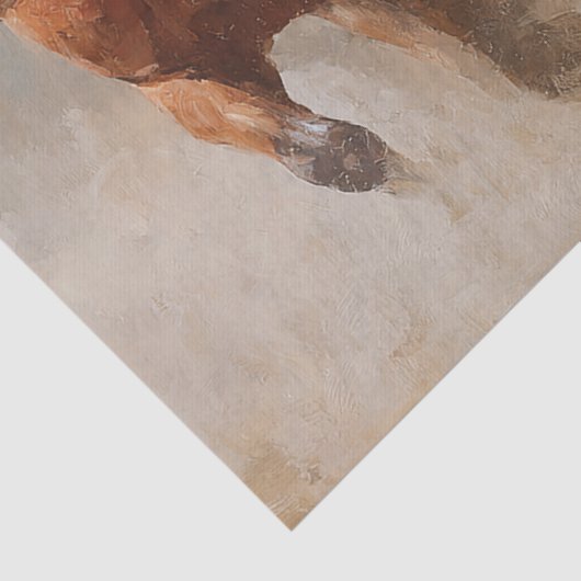 Durch die Staubgalopp Pferde Dekoupage Seidenpapier (Detail)