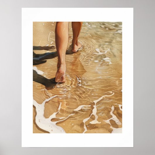 durch die Uferwellen wandern Poster (Vorne)