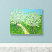 Durch die Wiese - von der ursprünglichen Wasserfar Leinwanddruck (Insitu (Holzboden))