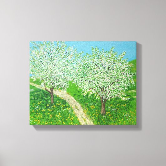 Durch die Wiese - von der ursprünglichen Wasserfar Leinwanddruck (Vorderseite)