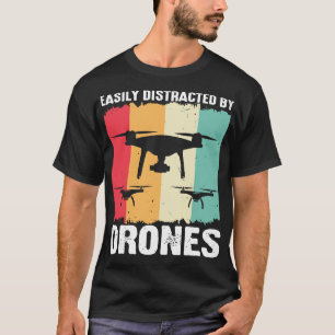 Durch Drohne Vintag 2 leicht abgelenkt T-Shirt