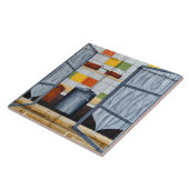 Durch ein französisches Fenster. Fliese (Seite)