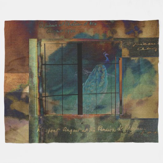 Durch ein Glas dunkel Fleecedecke (Vorderseite (Horizontal))