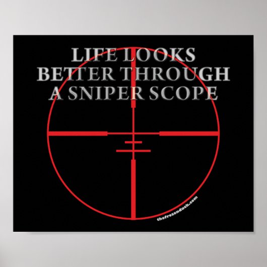 Durch ein Sniper-Scope Poster (Vorne)