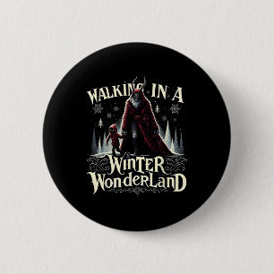 Durch einen winterlichen Wunderland Krampus Dunkle Button
