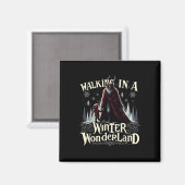 Durch einen winterlichen Wunderland Krampus Dunkle Magnet (Vorderseite/Rückseite)