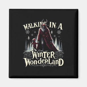 Durch einen winterlichen Wunderland Krampus Dunkle Magnet