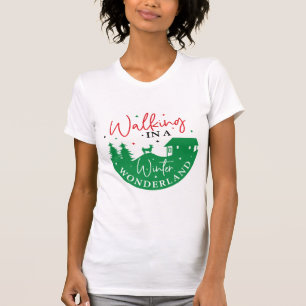 Durch einen winterlichen Wunderland lustig  T-Shirt
