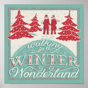 Durch einen winterlichen Wunderland schlendern Poster
