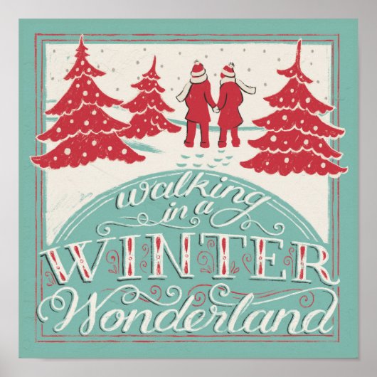 Durch einen winterlichen Wunderland schlendern Poster (Vorne)