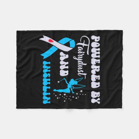 Durch Fairydust und Insulindiabetes-Awarene Fleecedecke (Vorderseite (Horizontal))