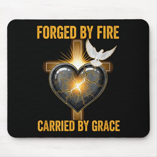 Durch Feuer Geschmiedet Durch Gnade Getragen Chris Mousepad (Vorne)