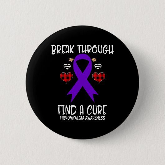Durch Finden einer Heilung Fibromyalgie Sensibilis Button (Vorderseite)