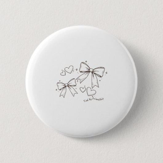 Durch Freundschaft Verbundenes Beste-Freundin-Paar Button (Vorderseite)