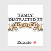 Durch Genealogie Leicht Ablenkbar Aufkleber (Blatt)