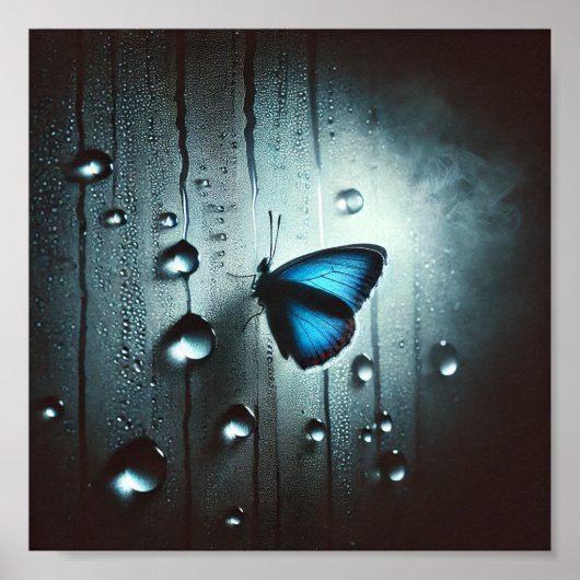 🦋 durch Glas Poster (Vorne)