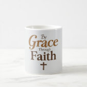 Durch Gnade durch den Glauben - Christliches Kreuz Kaffeetasse (Mittel)