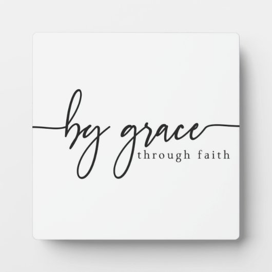 Durch Gnade durch den Glauben Christliches Zeichen Fotoplatte (Vorderseite)