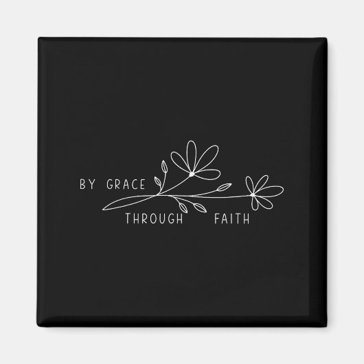 Durch Gnade Durch Glauben Epheser 2_8-9 Blume Fiat Magnet (Vorne)