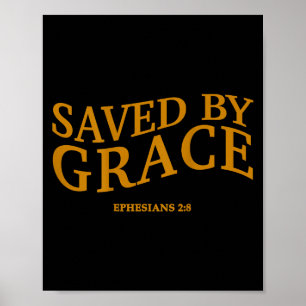 Durch Gnade Durch Glauben Gerettet Christlich Jesu Poster