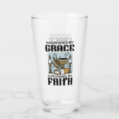 Durch Gnade genährt, durch Glauben getragen Design Glas (Rückseite)