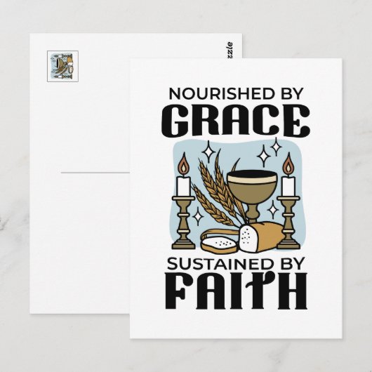 Durch Gnade genährt, durch Glauben getragen Design Postkarte (Vorne/Hinten)