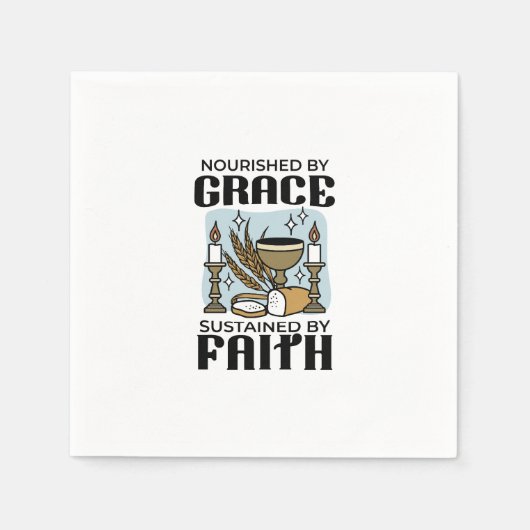 Durch Gnade genährt, durch Glauben getragen Design Serviette (Vorderseite)