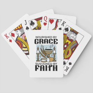 Durch Gnade genährt, durch Glauben getragen Design Spielkarten