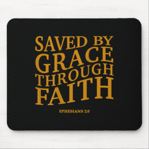 Durch Gnade gerettet Christlich Jesus Gott Sohn Br Mousepad